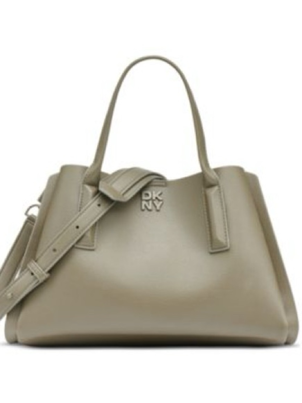 DKNY Josie Medium Crossbody Olive Satchel Detachable Strap